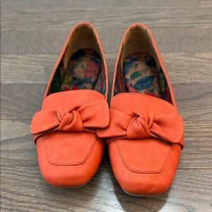 b.o.c. Orange Women's Flats with Knot Accent, Size 10